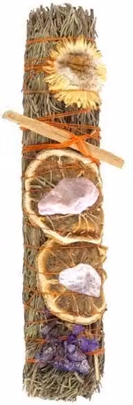 KDMD 9in Ritual Wand Smudge Stick with Rosemary, Lavender and Orange