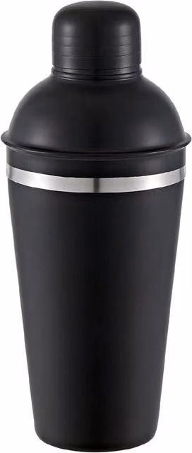 Buckingham Professional Stainless Steel Cocktail Shaker, 750 ml, Black