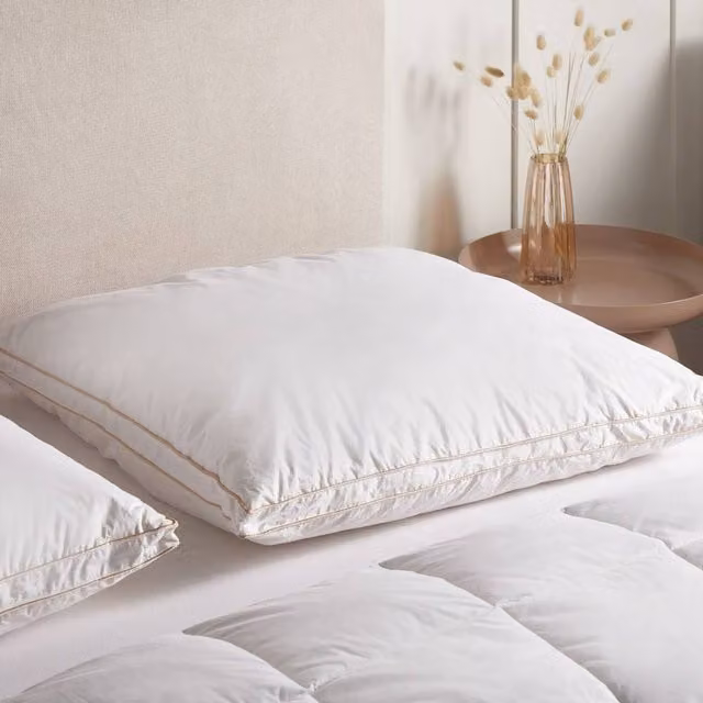 Wyld Haus White Duck Down and Feather Sleep Pillow, W/D/H: 80 x 80 cm