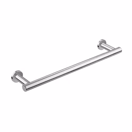 COSMIC Wall-Mounted Metal Towel Rail in Light Grey, W/D/H: 41.5 x 8.5 x 4.5 cm