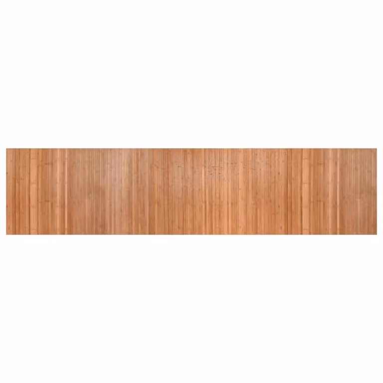 Berkfield Home Nature Rectangular Rug in Brown, Bamboo and Polypropylene, W: 70 cm, L: 300 cm