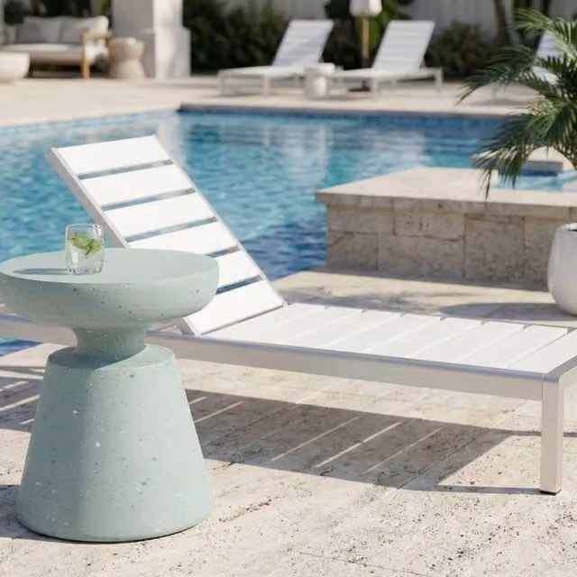 Wyld and Coco Green Terrazzo Round Side Table
