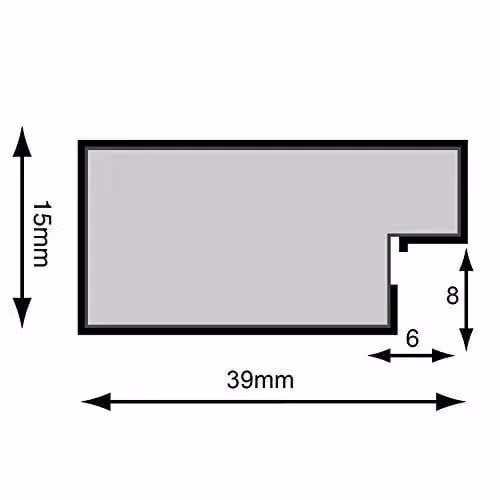 Frames & Mirrors 4U Metro Rectangular Picture Frame in Dark Grey with Red Mount for 45 x 30 cm Images