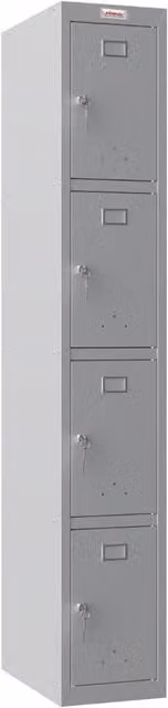 Phoenix Safe Company PL1433GGK Personal Locker in Grey with Key Lock, H 180 cm x W 100 cm