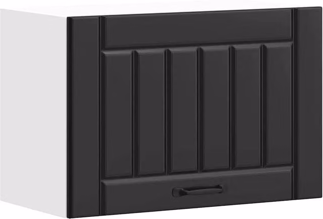 Berkfield Home Lucca Black Matt Kitchen Wall Cabinet with Glass Doors