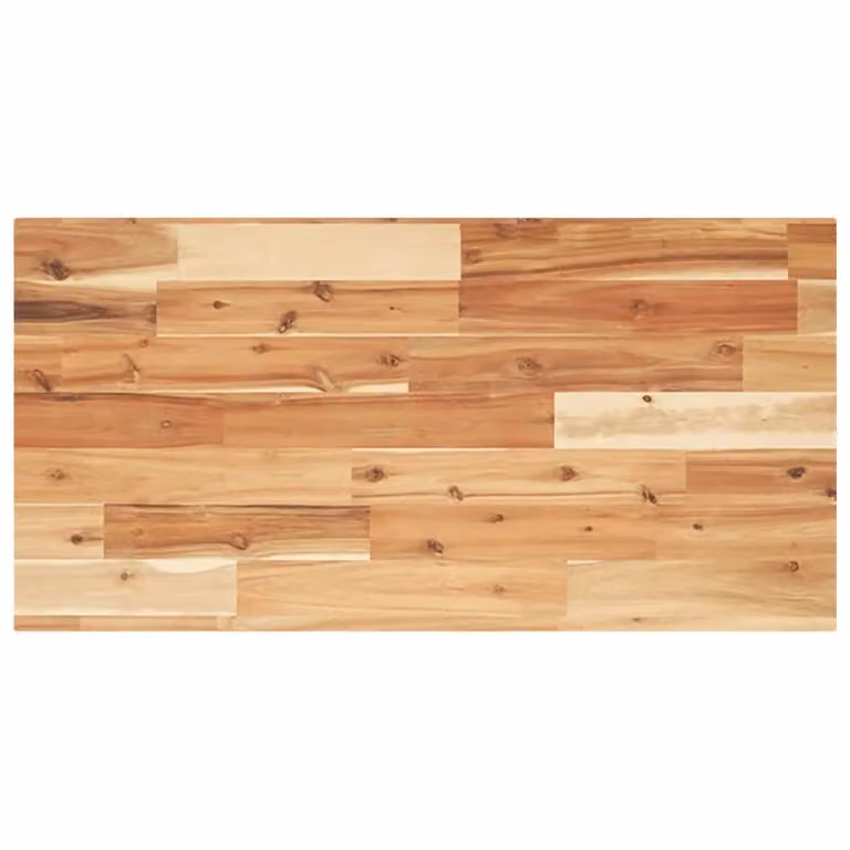Berkfield Home Oil Finished Solid Wood Acacia Floating Shelf, Brown, W: 100 cm, D: 40 cm, H: 2 cm