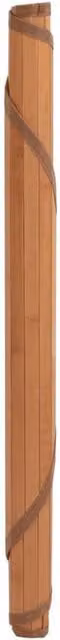 Berkfield Home Round Bamboo and Polypropylene Rug, Brown, Diameter: 100 cm