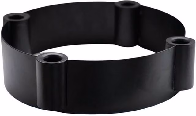 Lemon Pavilion Furniture and Decor Modern Round Metal Taper Candle Holder, Black, W25 x D25 x H7 cm