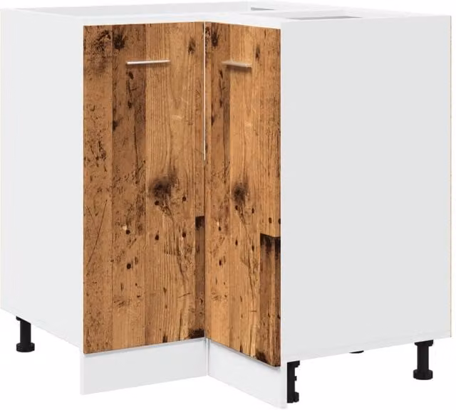 Berkfield Home Lyon Kitchen Cabinet Base Unit in Brown, W/D/H: 75.5 x 75.5 x 81.5 cm