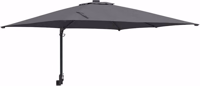 Berkfield Home Large Outdoor Umbrella in Anthracite with Polyester Canopy and Powder-Coated Steel Frame, W/D/H: 300 x 300 x 230 cm