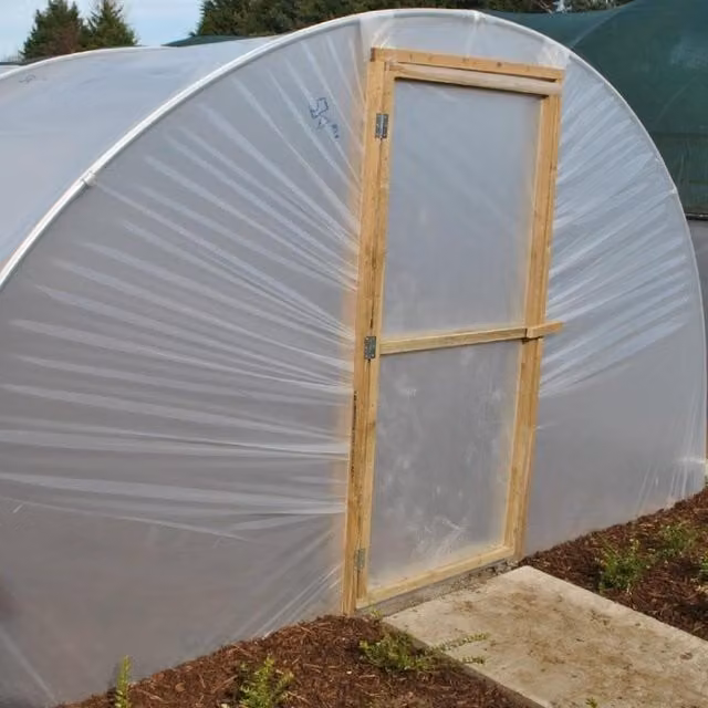 Direct Polytunnels 14ft Full Curve Heavy Duty Professional Polytunnel Kit with Galvanised Steel Frame and Transparent Plastic Cover, Length: 66ft