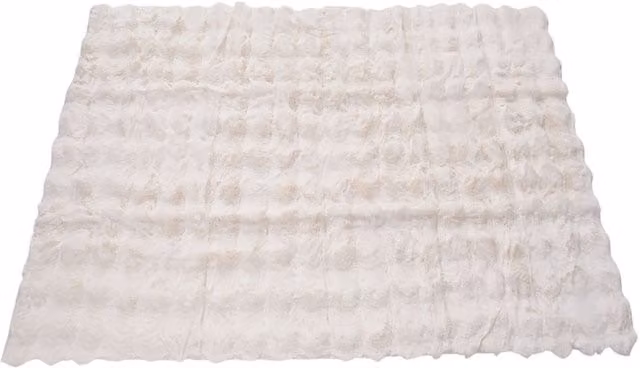 Livingandhome Stain Resistant Modern Knitted Sofa Cover in Beige White