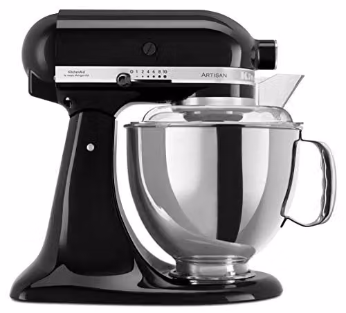 KitchenAid Artisan Stand Mixer in Black and Green with Stainless Steel Finish