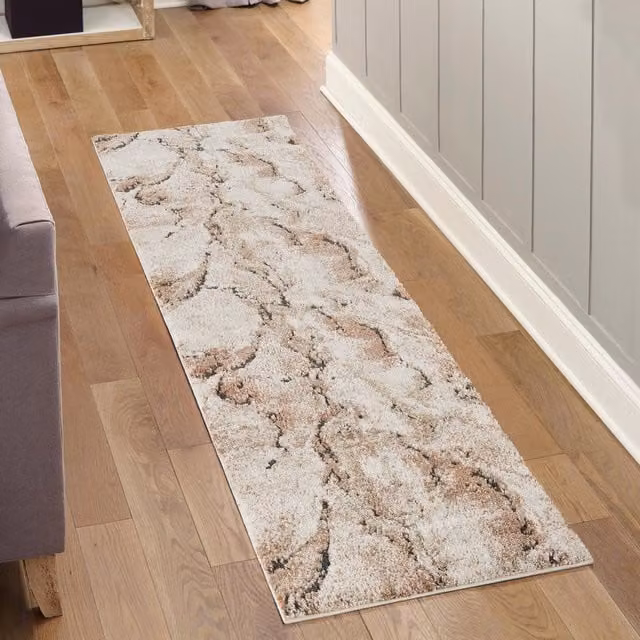 Desire Rugs Essence Contemporary Abstract Living Room and Hallway Area Rug, Terracotta and Orange, W: 220 cm, H: 60 cm, D: 20 cm
