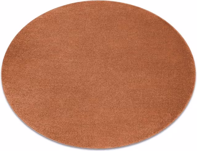 RugsX Softy Round Rug in Gold and Orange, Diameter: 150 cm