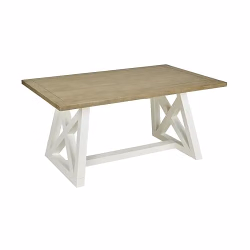 Statement Furniture Oxford Extending Rectangular Wooden Dining Table with X-Frame Legs, W/D/H: 160 x 100 x 76 cm