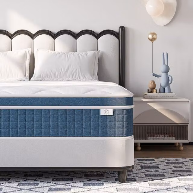 Dprodo Small Double Hybrid Mattress in White with Memory Foam and Pocket Springs, Height: 27 cm, W/D/H: 120 x 200 x 27 cm