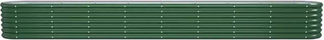 Berkfield Home Garden Raised Bed in Green Powder-coated Steel, W/D/H: 332 x 40 x 36 cm
