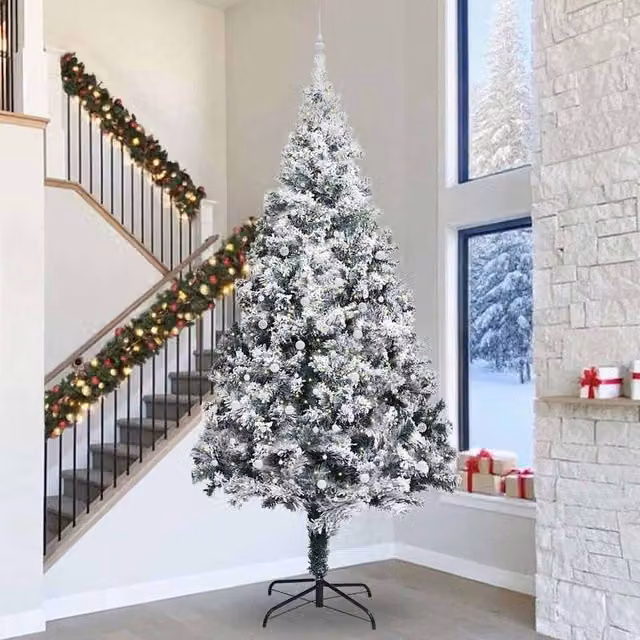 Berkfield Home Artificial Pre-lit Christmas Tree with Ball Set in Green, 400 cm