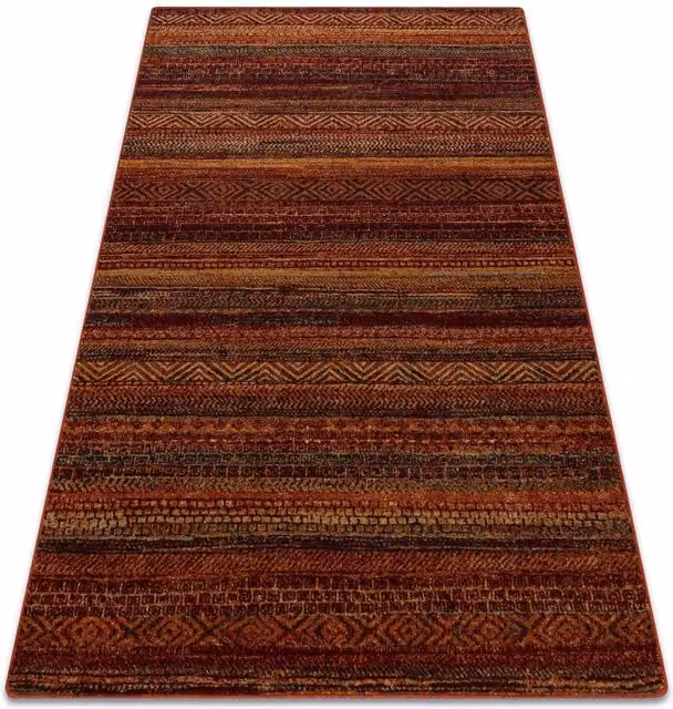 RugsX Wool Omega Vintage Rectangular Rug in Red, W: 150 cm, D: 100 cm