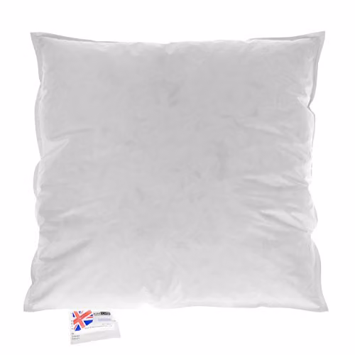 Homescapes Goose Feather and Down Square Cushion Pad, White, W/D/H: 45 x 45 x 45 cm