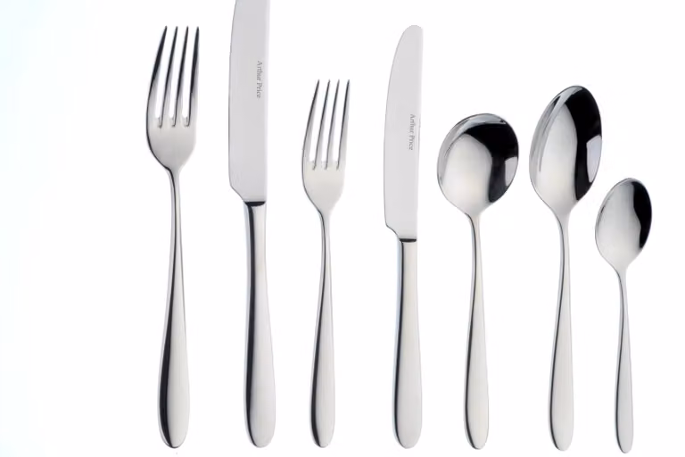 Arthur Price Willow Polished Stainless Steel 58 Piece 8 Person Canteen Cutlery Set in Silver