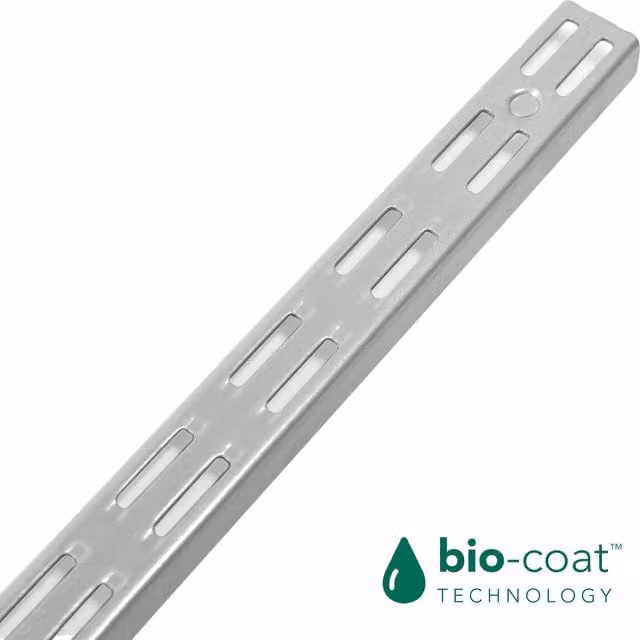 RBUK 10 Pack Matt Silver Antibacterial Twin Slot Brackets, 17 cm