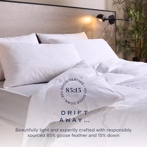 Snuggledown Luxury King Size Goose Feather and Down Duvet and Pillow Set, White, W: 225 cm, D: 220 cm, 13.5 Tog with 4.5 and 9 Tog All Seasons Combination Quilt