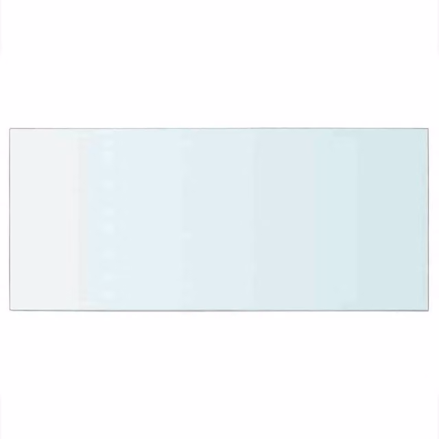Berkfield Home 2-Piece Clear Glass Shelves, W: 50 cm, D: 25 cm