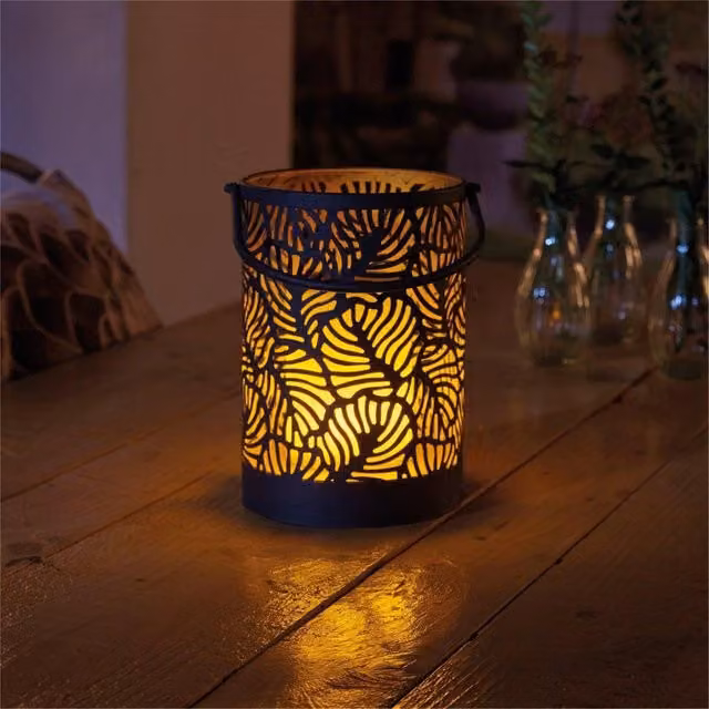 Luxform Solar Vogue Flame Effect Tabletop Lights, 6 Pack, Dark Grey