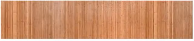 Berkfield Home Rectangular Bamboo Rug in Brown, W: 60 cm, L: 300 cm