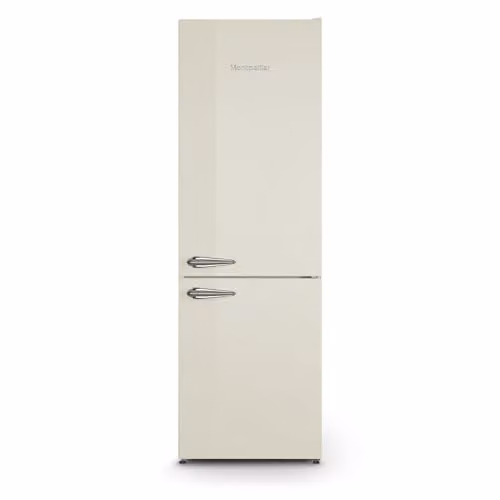 Montpellier MAB386EC Retro No Frost Fridge Freezer, Cream, H 186 cm x W 59.5 cm x D 60 cm