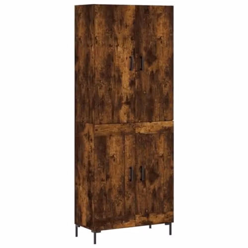 vidaXL Modern Highboard Sideboard in Smoked Oak, W/D/H: 180 x 46.4 x 69.5 cm
