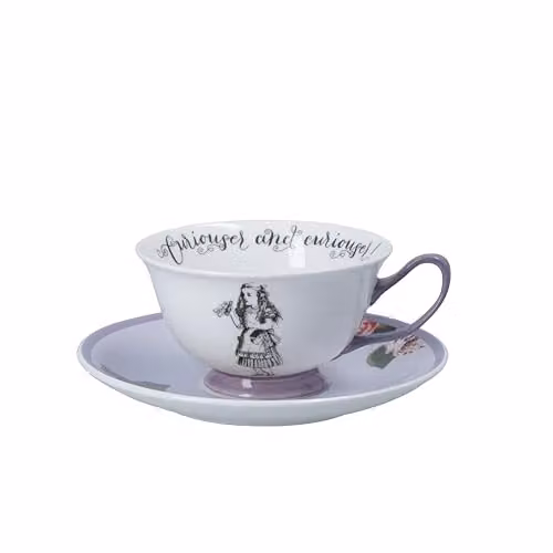 Mikasa Floral Pink Bone China Tea Cup and Saucer Set, 140ml