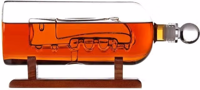 Bar Originale Train Glass Decanter with Stopper, 0.75 l, Transparent