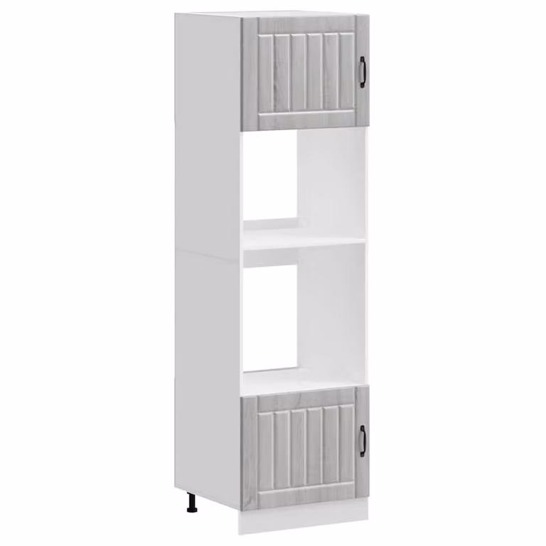 Berkfield Home Kalmar Grey Sonoma Oven Cabinets, 2 Piece Set, H 207 cm x W 60 cm x D 57 cm