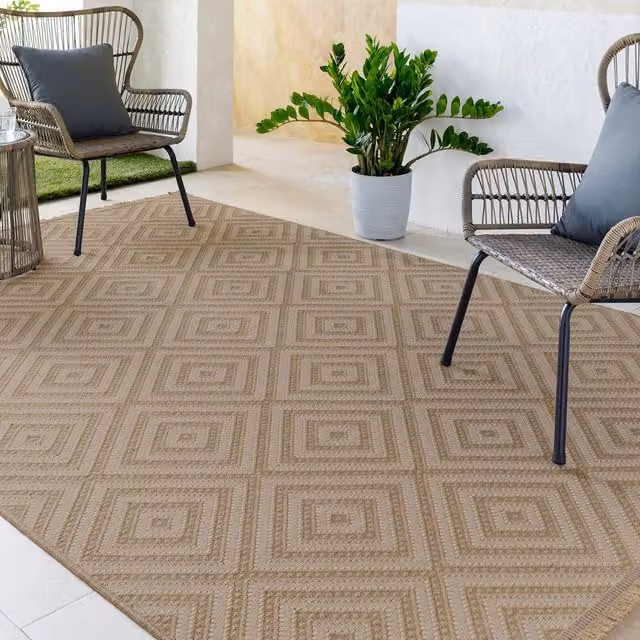 Livabliss Modern Washable Jute Rug in Beige, W: 80 cm, L: 220 cm
