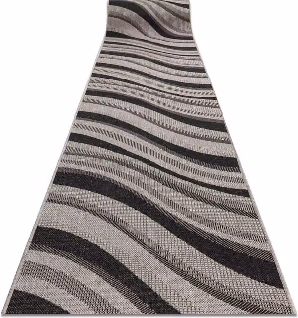 RugsX Floorlux Sisal Runner in Silver and Grey, W/D: 120 x 280 cm