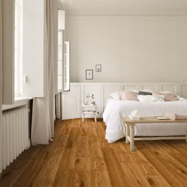 Bartek Oak Wood Look Brown Scandinavian Vinyl Flooring Plank W/D/H: 200 x 400 x 8 cm
