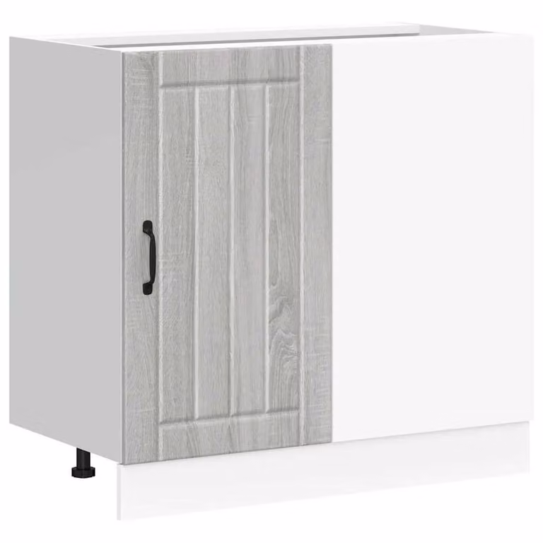 Berkfield Home Lucca Grey Sonoma Freestanding Kitchen Sink Base Cabinet Unit