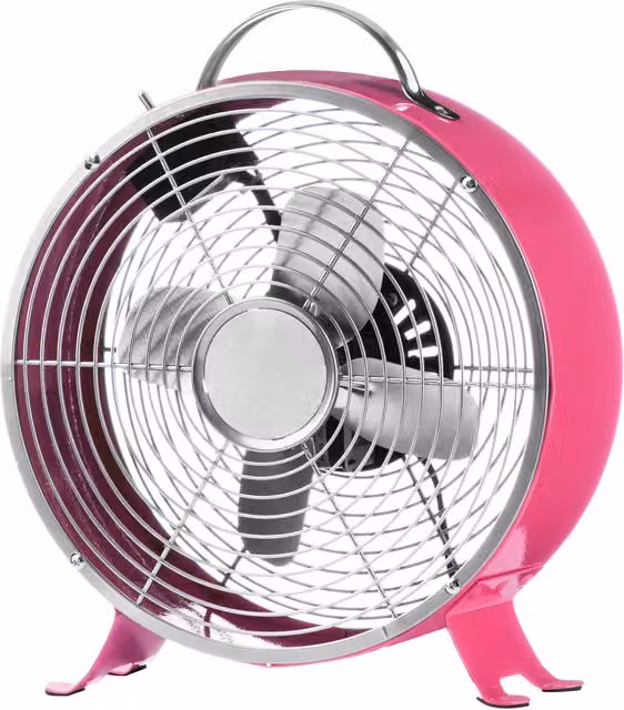 Essentials by Premier Pink Metal Table Fan