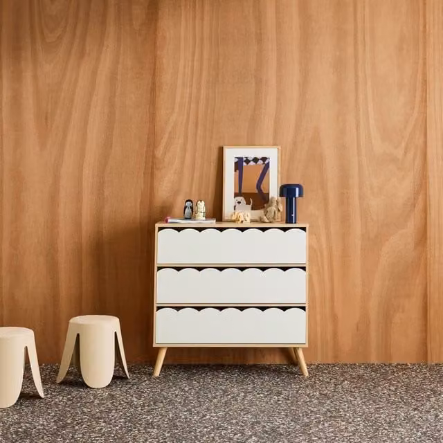 sweeek Scandinavian Style Childrens 3 Drawer Chest in White