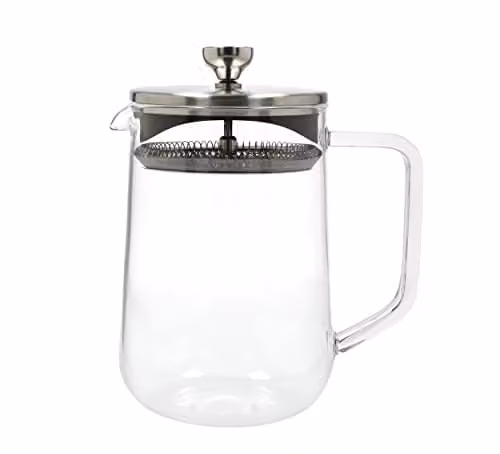 La Cafetiere Loose Leaf Glass Teapot with Stainless Steel Infuser, 1L, Transparent