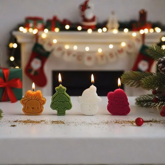 Smartbies 4 Piece Multicolour Christmas Candle Gift Set