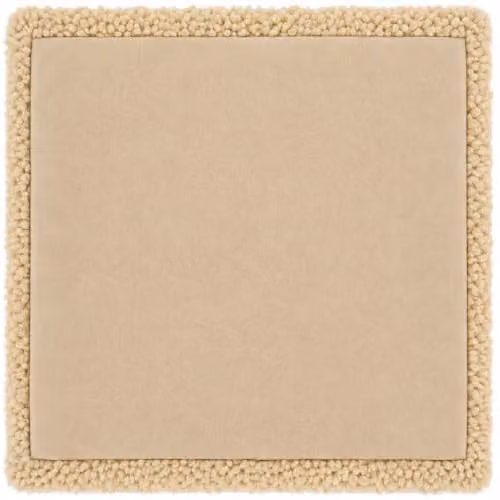 SNUGRUGS Genuine Sheepskin Square Seat Pad with Microsuede Backing, Beige, W/D: 40 x 40 cm