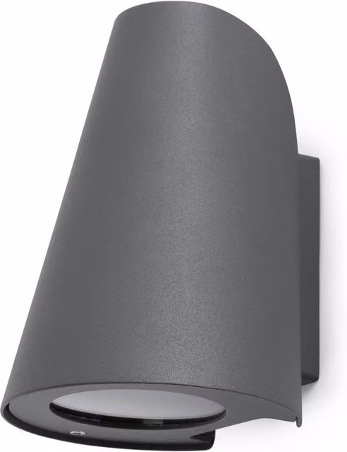 Tinia Modern Grey Metal Outdoor Wall Light with Downlight Effect