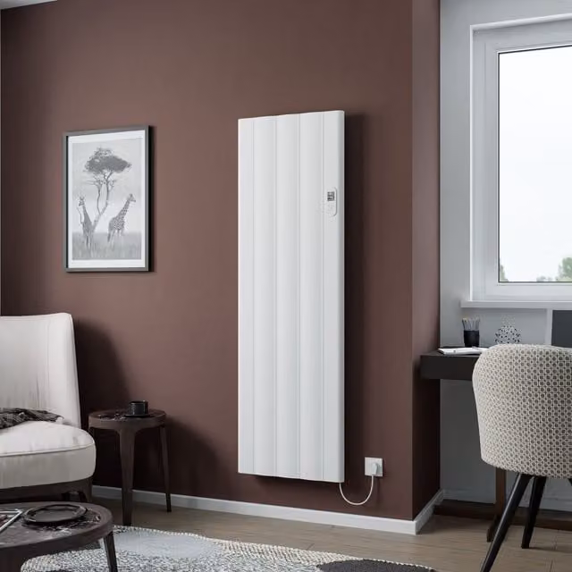 Agadon Cologne Electric Aluminium Designer Radiator in White, W: 160 cm, H: 50 cm