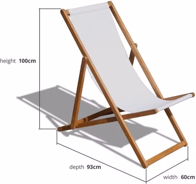 BillyOh Windsor Outdoor Wooden Folding Deck Chair Set of 2 in Brown Acacia Wood