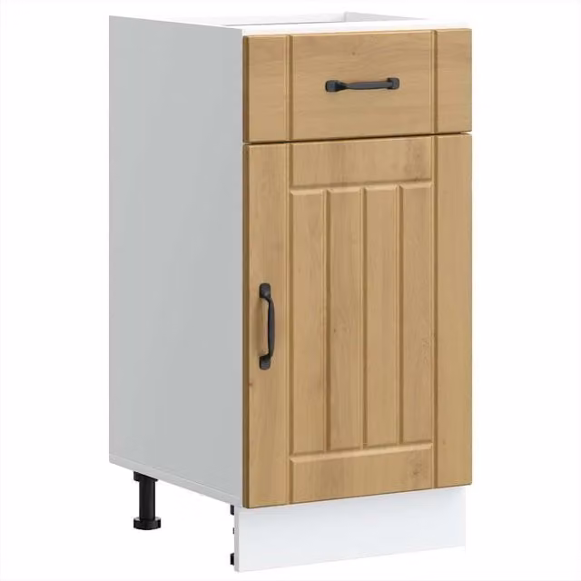 Berkfield Home Lucca Artisan Oak Kitchen Sink Base Cabinet in Brown