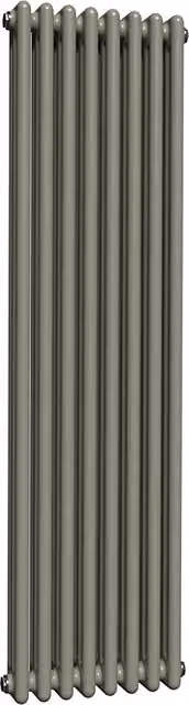 Lux Heat Vertical Column Radiator in Dark Sage, H 150 cm x W 38 cm